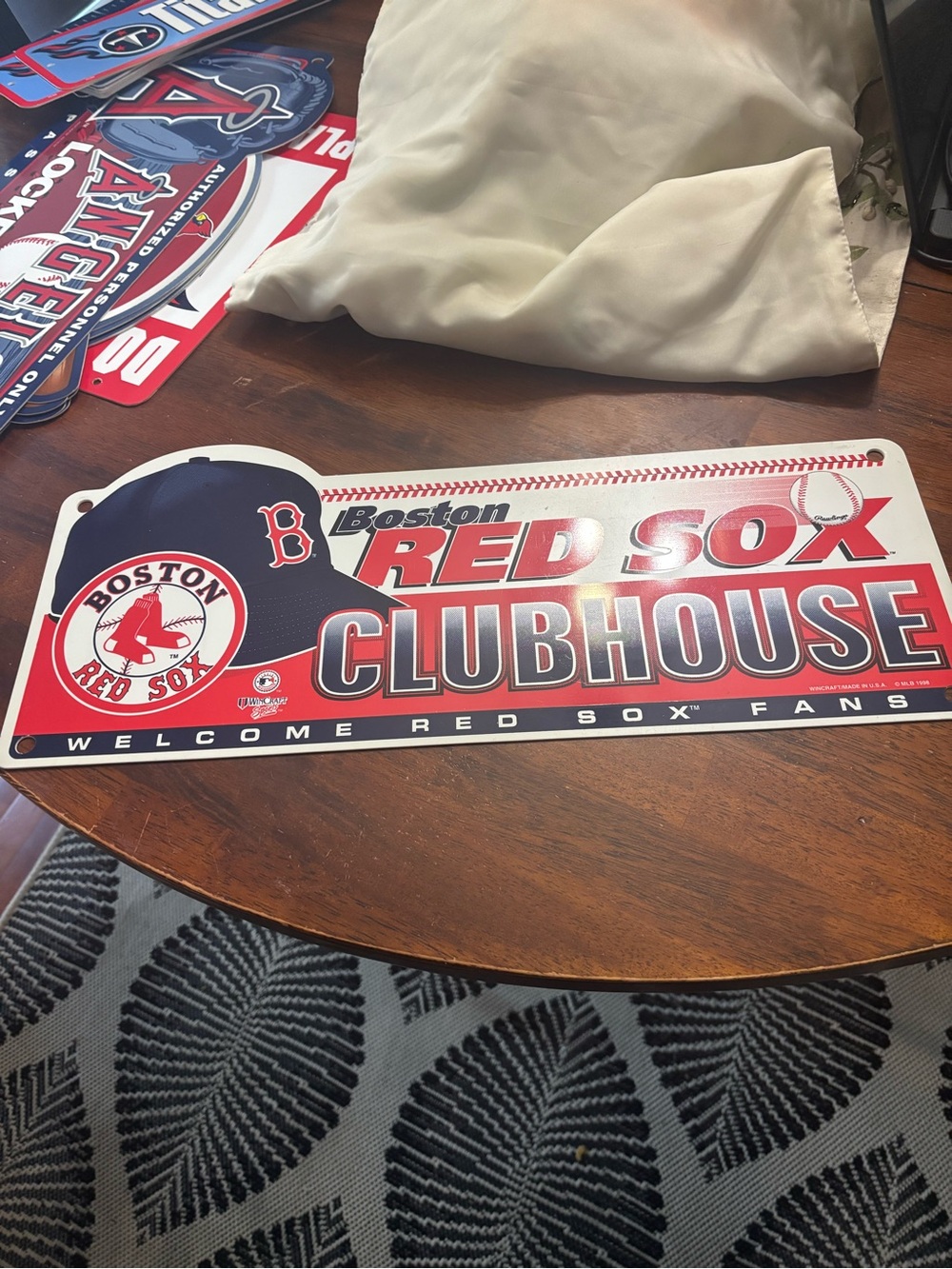 Wincraft Boston Red Sox Clubhouse Sign - Red, Navy, White